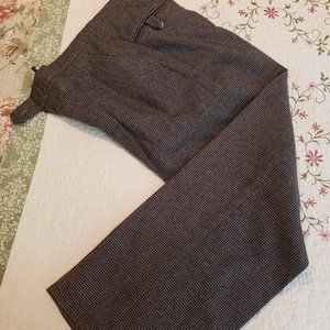 ASPEN LEAF WOOL PLEATED TROUSERS/PANTS W-SIZE 6